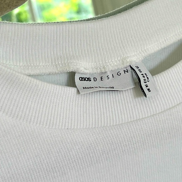 ASOS CURVE  / T-shirt crop / Color White - Picture 1 of 3